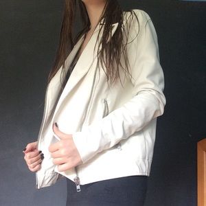 White leather jacket
