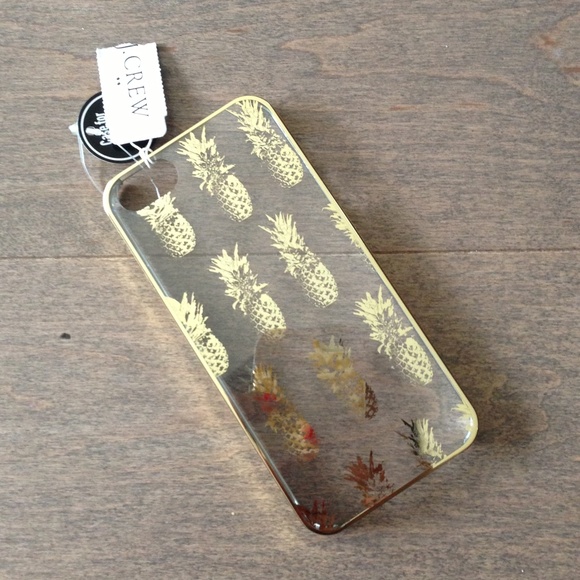 Gold pineapple print transparent iPhone 5 cover