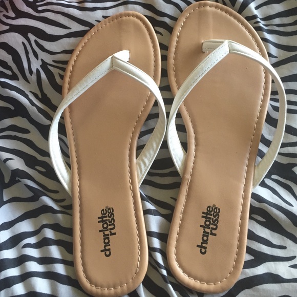 Sold on Ⓜ️❗️White Flip Flops