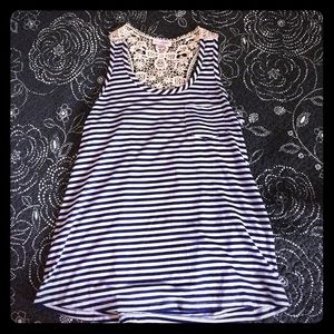 striped racer back tank