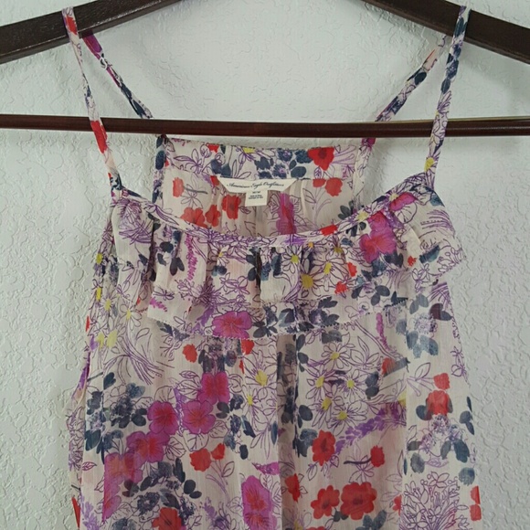 **SOLD** American Eagle Sheer Floral Tank - Picture 2 of 4
