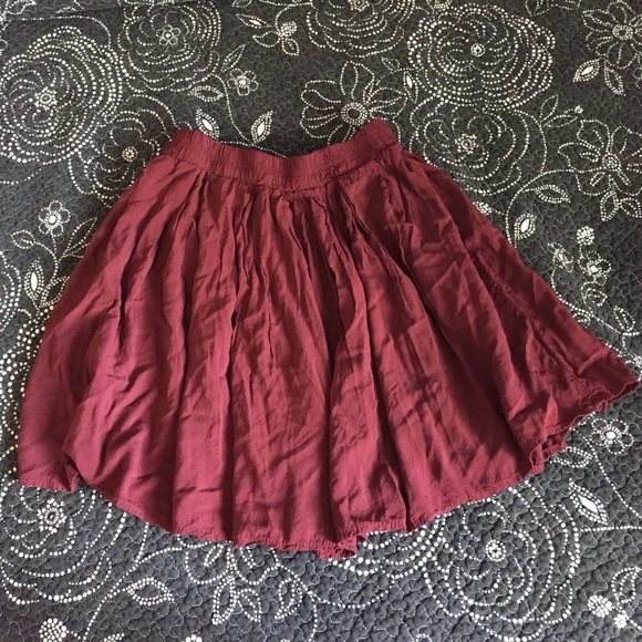 red skater skirt