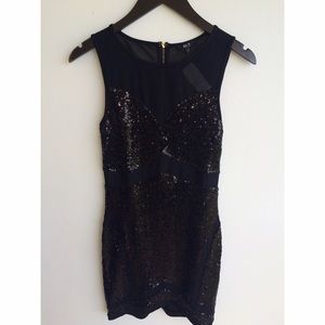 Black sequin dress