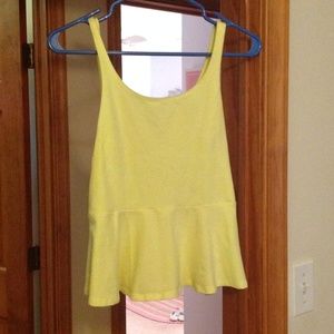 Yellow peplum top