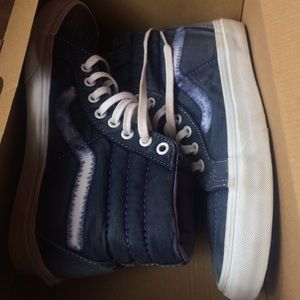 Denim Bleached Sk8 Hi's Sz 7