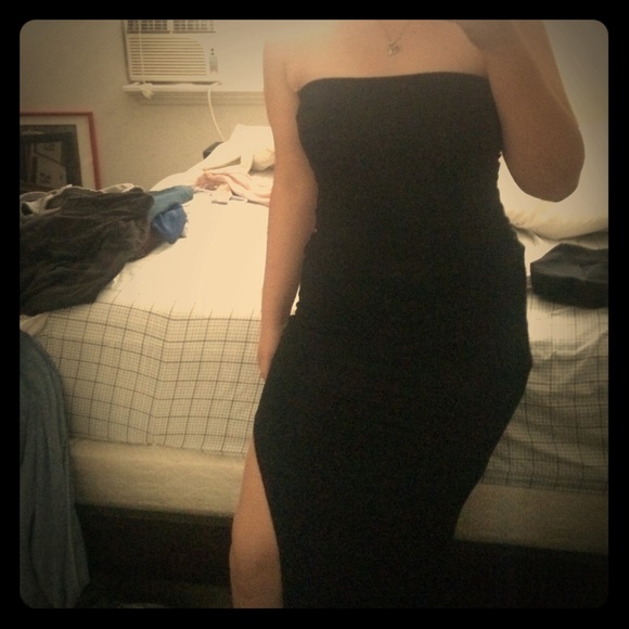 Black maxi dress