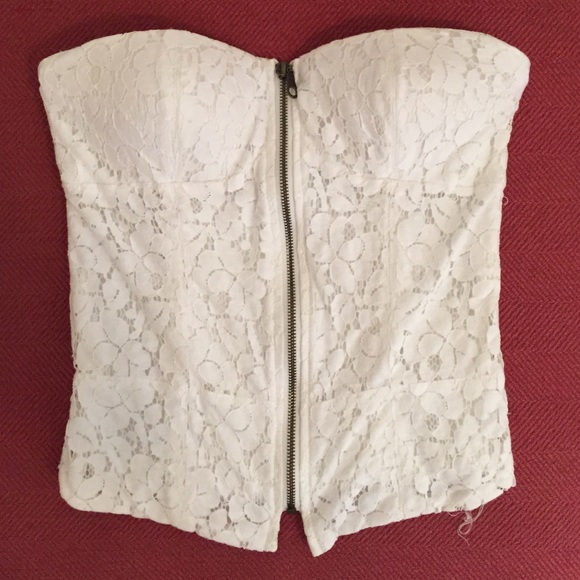 White Lace Tube Top