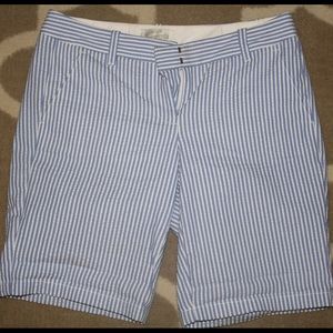J Crew Seersucker Bermuda Shorts