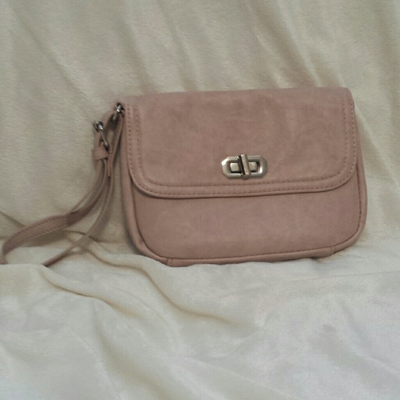 Pale pink wristlet