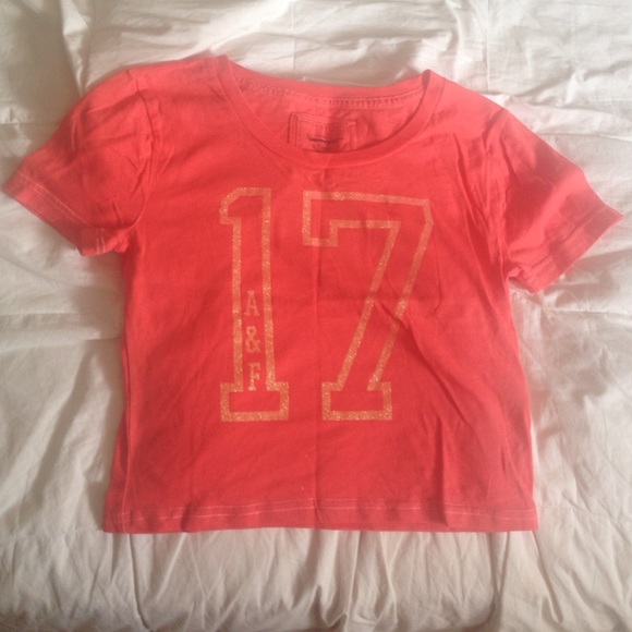 Coral A&F crop top