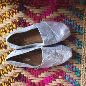 Silver Glitter TOMS