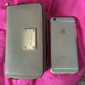 Michael Kors wrap around wristlet in Dune