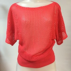 Coral top🌸mid sleeve