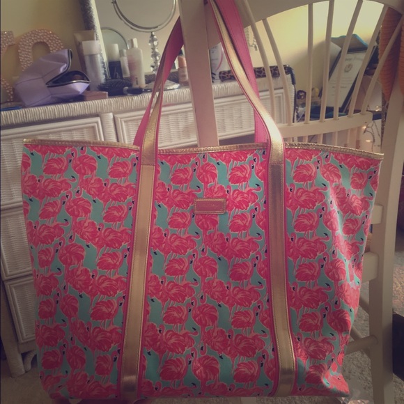 Lilly Pulitzer flamingo tote