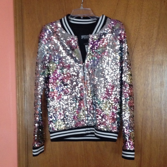 Victoria Secret Pink Sequin Varsity Jacket