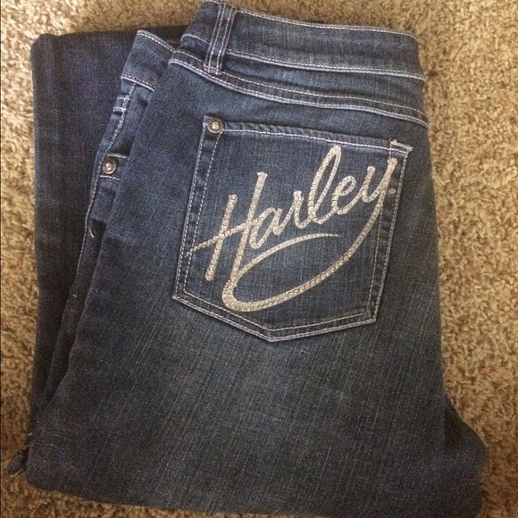 Harley Davidson embellished jeans
