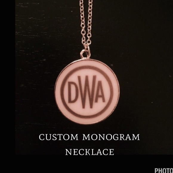 custom monogrammed necklace - Picture 3 of 4