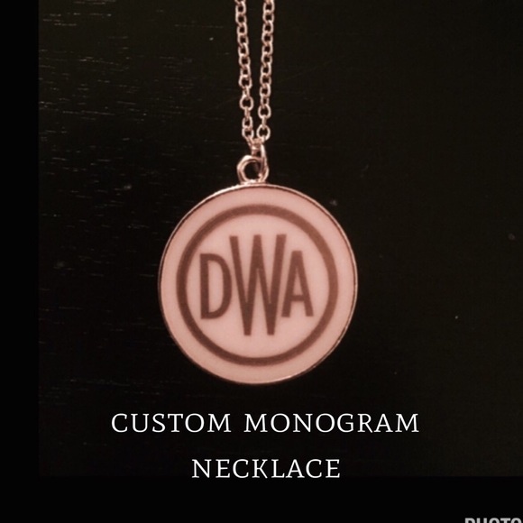 custom monogrammed necklace - Picture 4 of 4