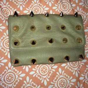 Deux Lux Brand Edgy Spiked Clutch