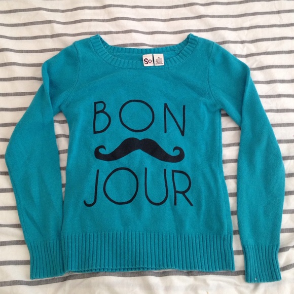 ❁bonjour blue sweater