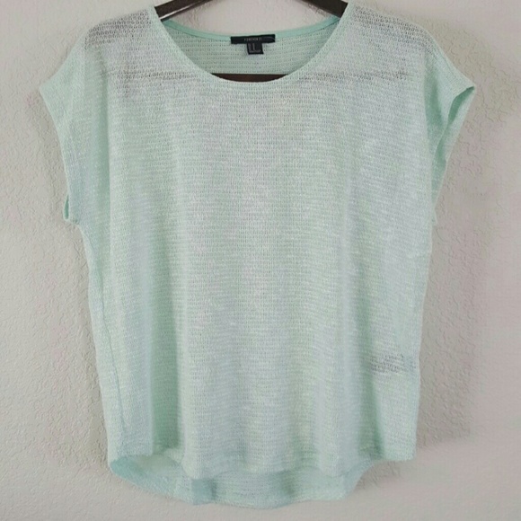 **SOLD**New Mint/Cream Knit Top