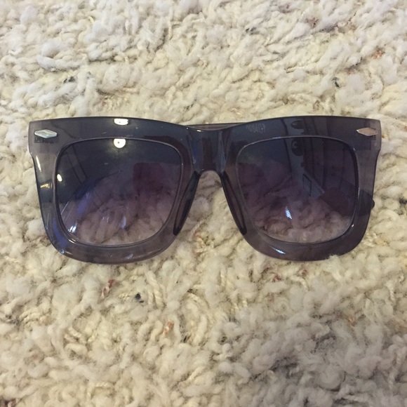 Oversized See Through Gray Sunglasses - Picture 1 of 3