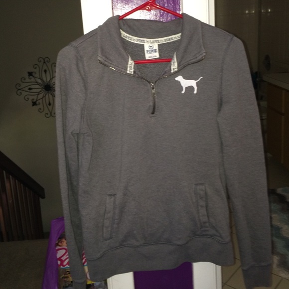 Gray Victoria Secret Half Zip Jacket