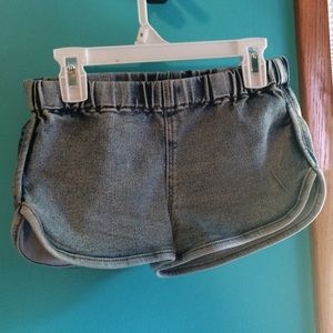 Acid wash stretchy shorts
