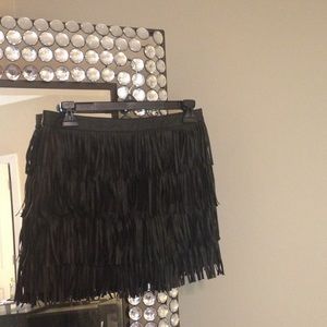 Fringed Mini Skirt