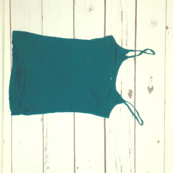 Ok Navy, green camisole, tank top