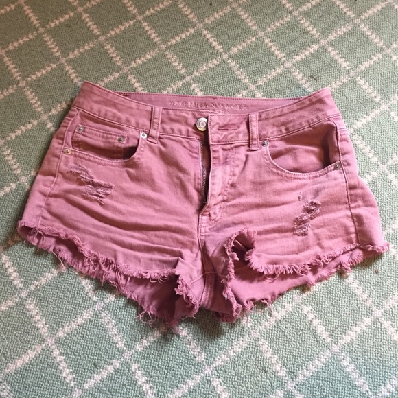 Pink/Red American Eagle Shorts Size 4