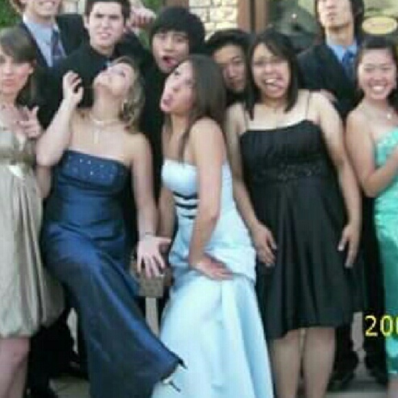 Powder Blue Strapless Homecoming/Prom/Formal Dress - Picture 3 of 4