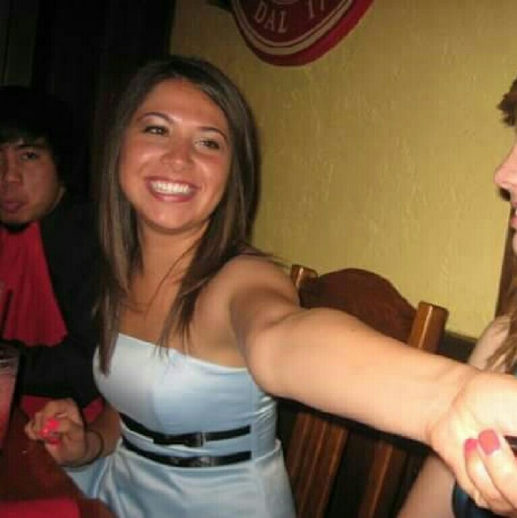 Powder Blue Strapless Homecoming/Prom/Formal Dress - Picture 4 of 4