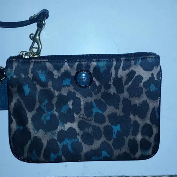 Leopard Coach Wristlet