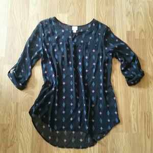 Plus Size Sheer Top Tunic