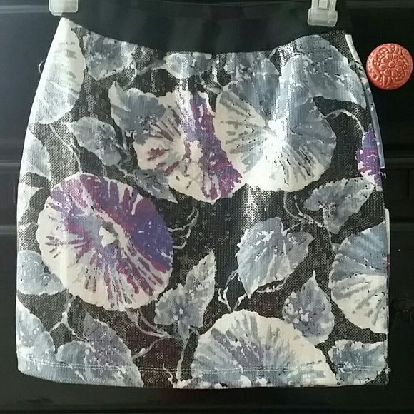 *Brand New* Floral Sequined Skirt