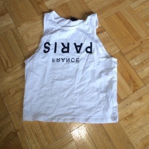 Paris France cropped tee