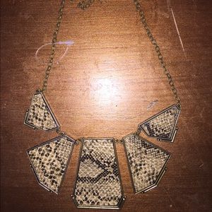 Snakeskin print necklace