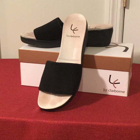 Liz Claiborne Black Slides