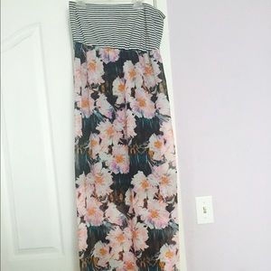 Strapless maxi dress