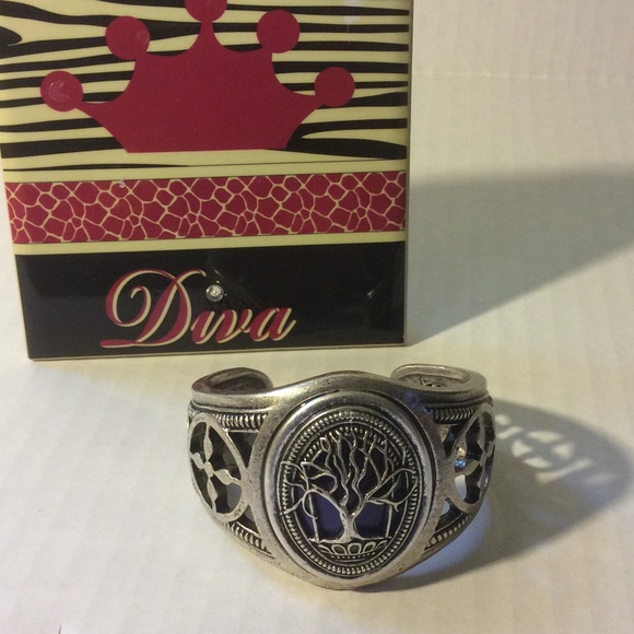 Heavy Lucky Brand Tree of Life cuff bracelet