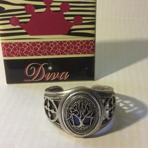 Heavy Lucky Brand Tree of Life cuff bracelet