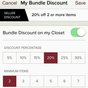 Bundled items 20% discount