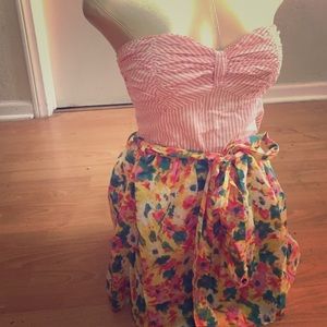 Abercrombie & Fitch pink floral sundress Medium