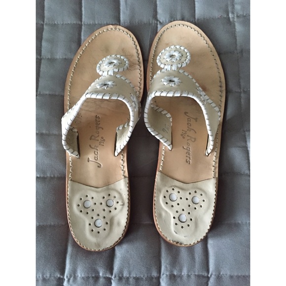 Bone & White Jack Rogers Sandals