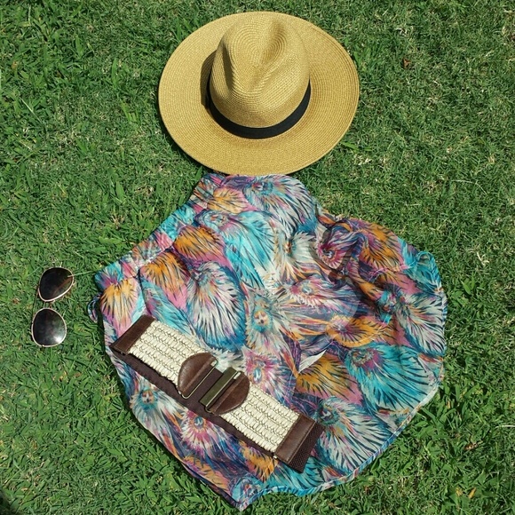 High Low Tropical Skirt