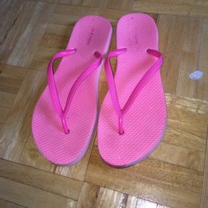 Pink flip flops