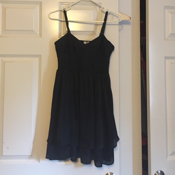 Black Flowy Silk Dress Size 7