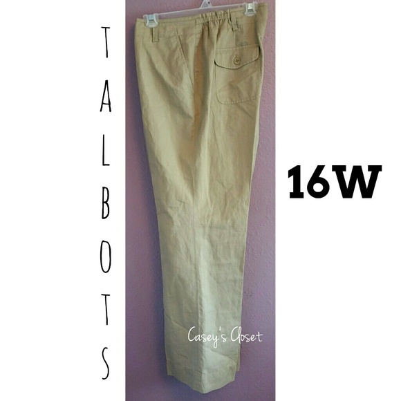 Talbots Pants - Talbots Cotton & Linen Khaki Dress / Casual Pant