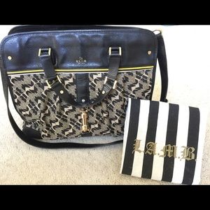 L.A.M.B. Large laptop/diaper leather bag